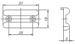 Подпятник накладной синий