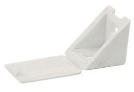Уголок-стяжка пластмассовый на 2 шурупа белый