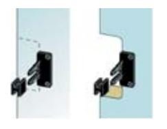 Держатель универсальный для алюминиевых профилей на штифтах, комплект - 2шт