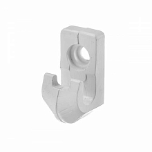 Клипса сетчатой полки, белая