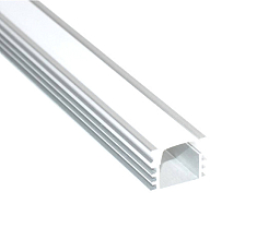 Накладной алюминиевый профиль с экраном 2000*16*6мм БЕЛЫЙ