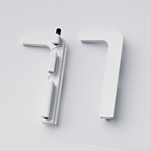 Заглушки для профиля алюминевый L-образный, белый (комплект 2шт)