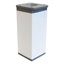 SETE Опора регулируемая квадратная, H=100мм, белая, пластик+алюминий