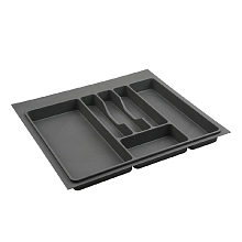 Лоток для столовых приборов в базу 600мм, вулканический серый