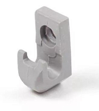 Клипса сетчатой полки, серая