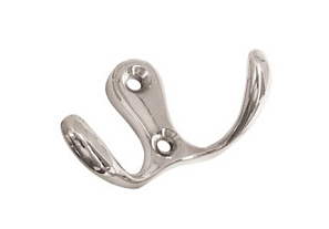 Крючок двухрожковый K207, хром