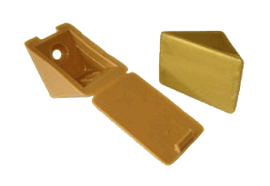 Уголок-стяжка пластмассовый на 2 шурупа ольха