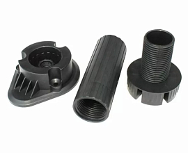 Опора ПП 150мм, черная, 3 части Эконом