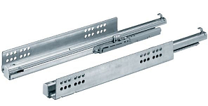 Скрытая направляющая полного выдвижения с доводчиком 400мм, QuadroV6 SS правая