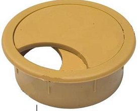 Заглушка для компьютерного стола (16 мм) бук светлый