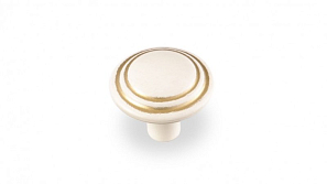 Ручка-грибок FB-060-000 золото прованс/1013 жемчужно-белый матовый