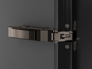 Sensys 8638i Alu-T32, черная петля для накладных дверей,  угол открывания 95 градусов