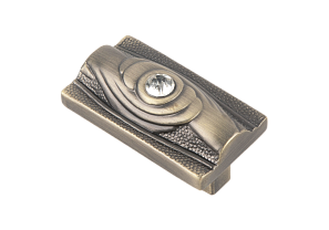 Ручка -кнопка с кристаллами CRL15 ВА, бронза