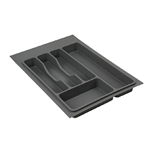 Лоток для столовых приборов в базу 400мм, вулканический серый