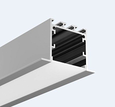 Алюминиевый профиль врезной 56319 ,50x35*35x2500мм, в  комплекте с матовым экраном
