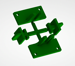 Держатель универсальный для алюм профилей на шурупах, комп зеленый - 2шт