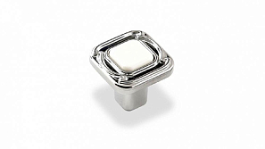 Ручка-грибок FB-026-000 Cr глянцевый/белый