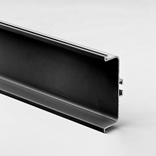 Профиль алюминиевый С-образный, l=4100, черный