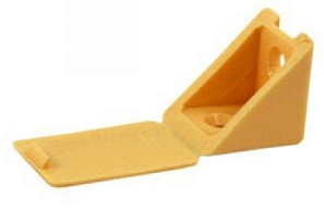 Уголок-стяжка пластмассовый на 2 шурупа бук светлый