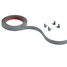 Декоративный  профиль ГИБКИЙ  SLIDELINE M, L2500,H16, под приклеивание цвет серебристый