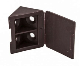 Уголок-стяжка пластмассовый на 4 шурупа венге