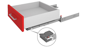 Направляющие B-Slide скрытого монтажа, полное выдвижение, с синхрон и 3D регулир Soft DB9991Zn