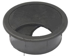 Заглушка для компьютерного стола (16 мм) черный