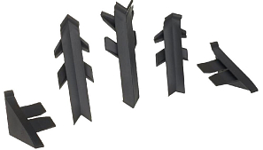 К-т фасонных частей к плинтусу Перфетто-лайн серый-98149 (12197251011)