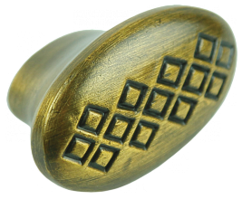 Ручка-кнопка, RC412ВAB.3, брашированная старинная латунь/60*