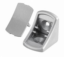 Уголок-стяжка пластмассовый на 2шурупа 1003, св-сер (645)