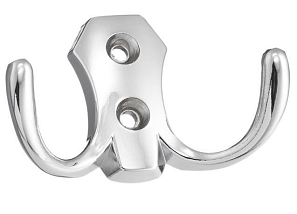 Крючок двухрожковый, хром. KERRON