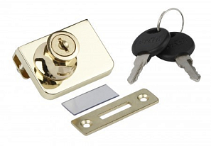 Замок мебельный для стеклянных дверей, BOYARD, золото/12