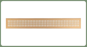 Решетка вентиляционная 484*60мм, матовое золото (узор)