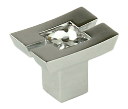 Ручка-кнопка, RC405CP/CrT.4, хром, прозрачный кристалл/70