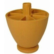 Опора регулируемая пластмассовая D60, H=50-65 мм, самоустанавливающаяся бук желтый