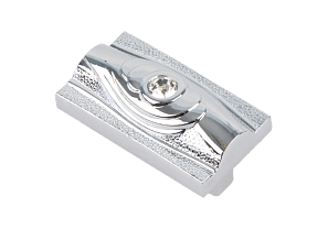 Ручка -кнопка с кристаллами CRL15, хром