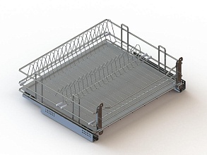 Посудосушитель выкатной база 800мм, без направляющих (хром)