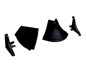 К-т фасонных частей к плинтусу-116 черный-98104 (12053281-002)