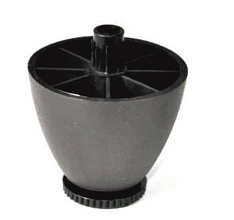 Опора регулируемая пластмассовая D60, H=50-65 мм, самоустанавливающаяся черный