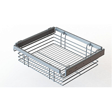 Корзина выдвижная для белья (450-490) с направляющими на доводчиках (хром)