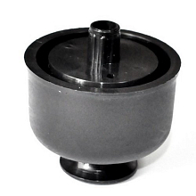 Опора черная регулируемая в пластмассовом корпусе  D50 мм, H=30-45 мм, самоустанавливающаяся с шестигранни