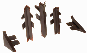 К-т фасонных частей к плинтусу Перфетто-лайн коричневый-96125 (12197251026)