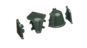 Заглушка левая к плинтусу-118 зеленая-RAL6020 (252279-065)