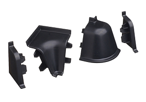 К-т фасонных частей к плинтусу-118 черный-98104 (12297251014)