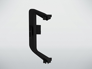 Угол 90гр для С-обр, внутренний, черный