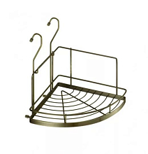 Полка угловая малая, 230х230х230мм, бронза