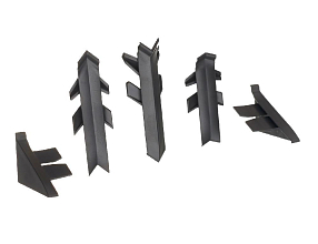 К-т фасонных частей к плинтусу Перфетто-лайн серый-98151 (12197251003)