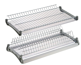 Посудосушитель 2-х ярусный, 900мм, хром