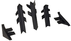 К-т фасонных частей к плинтусу Перфетто-лайн черный-98104 (12197251005)