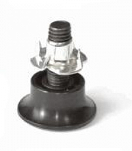 Опора регулируемая м8 с усовой гайкой с пяткой Ф27мм (h=15-30мм) черный